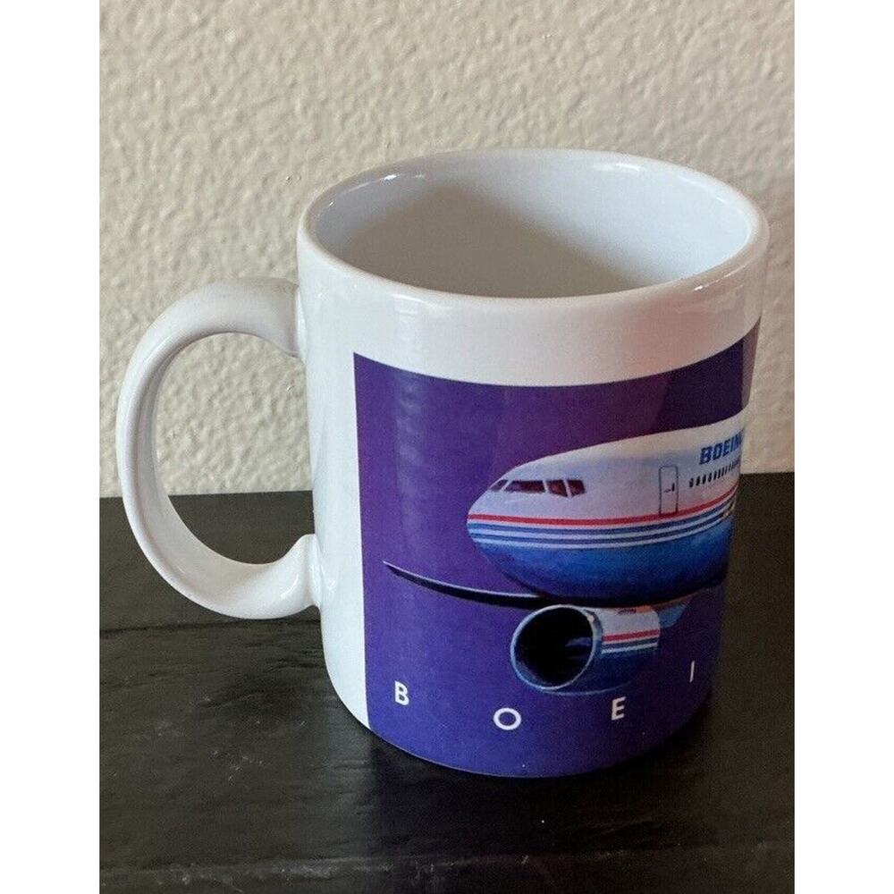 Vintage Boeing 777 Jet Coffee Mug Cup Thailand Airline Aviation Mug Collectors